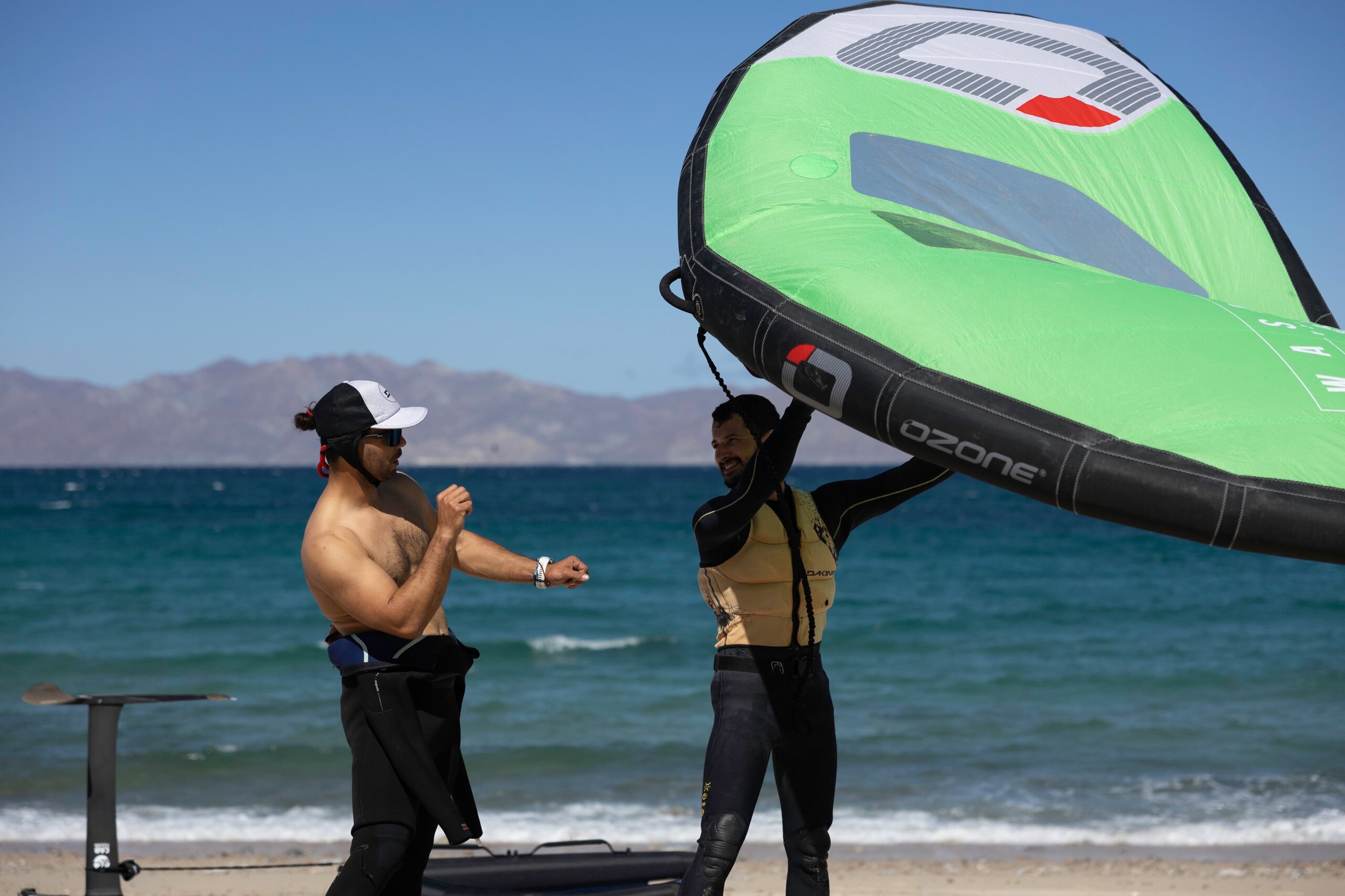 Wing foiling lesson in La Ventana, Baja California Sur